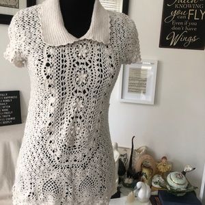 Crochet Cotton Cottage Core Deicy Top